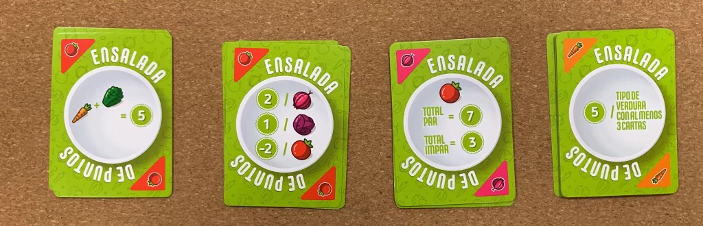 Cartas Ensalada de puntos
