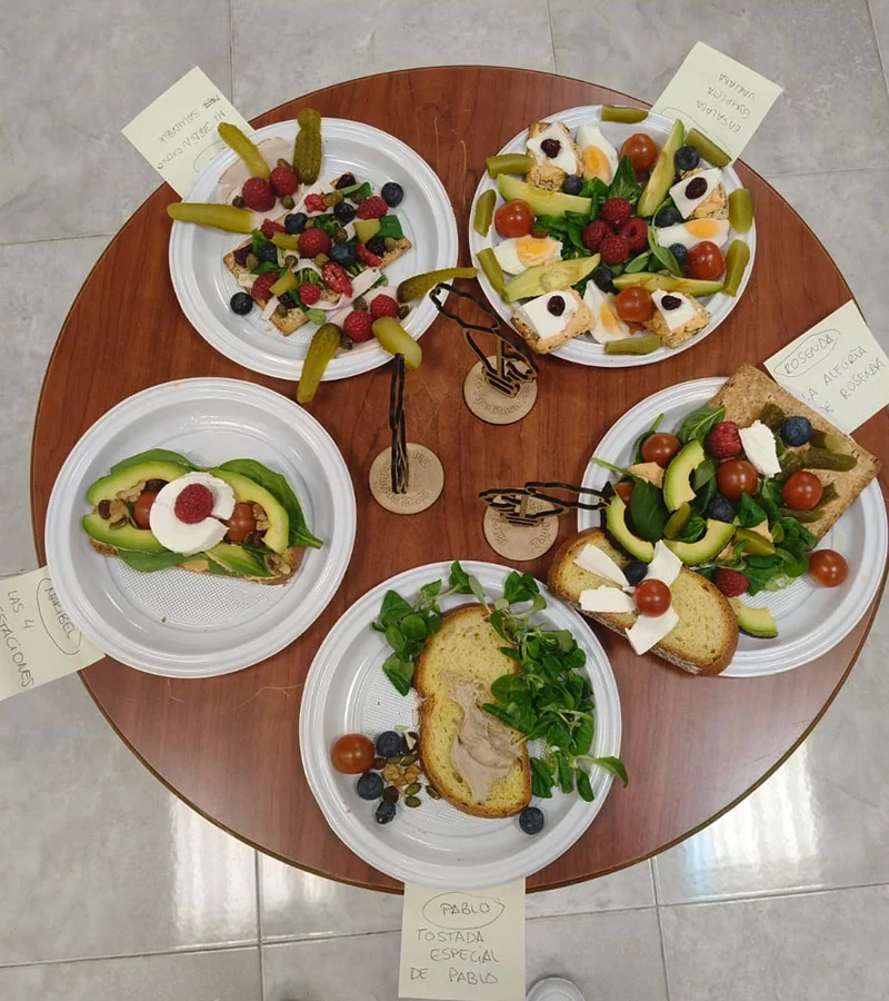 Tapas del taller de cocina de Neuronea