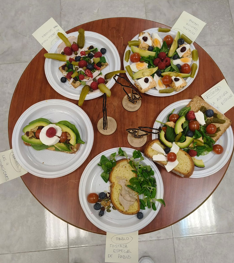 Tapas del taller de cocina de Neuronea